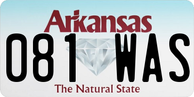 AR license plate 081WAS