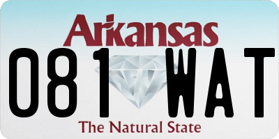 AR license plate 081WAT