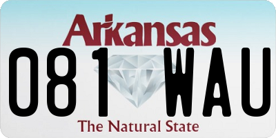 AR license plate 081WAU