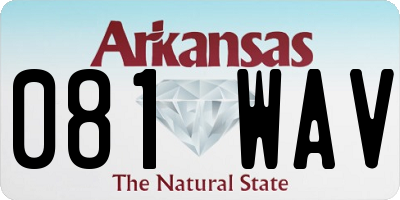AR license plate 081WAV
