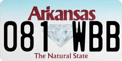 AR license plate 081WBB