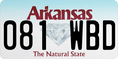 AR license plate 081WBD