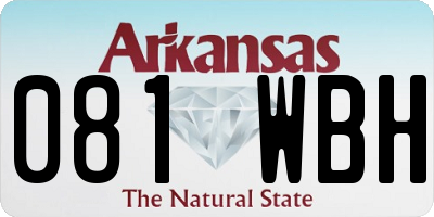AR license plate 081WBH
