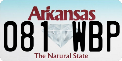 AR license plate 081WBP