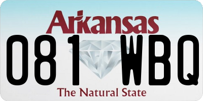 AR license plate 081WBQ