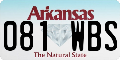 AR license plate 081WBS