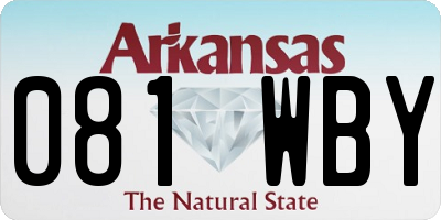 AR license plate 081WBY