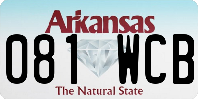 AR license plate 081WCB