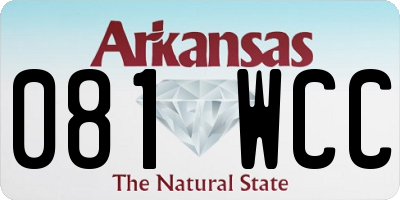AR license plate 081WCC
