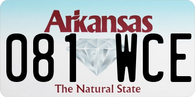 AR license plate 081WCE