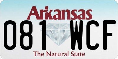 AR license plate 081WCF
