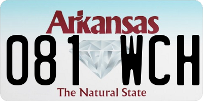 AR license plate 081WCH