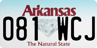 AR license plate 081WCJ