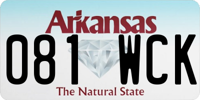 AR license plate 081WCK