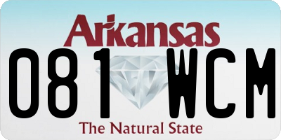 AR license plate 081WCM