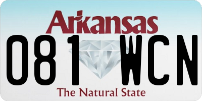 AR license plate 081WCN