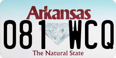 AR license plate 081WCQ