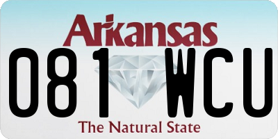 AR license plate 081WCU