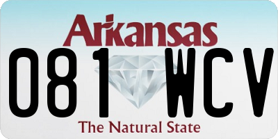 AR license plate 081WCV