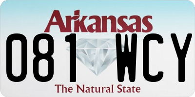 AR license plate 081WCY