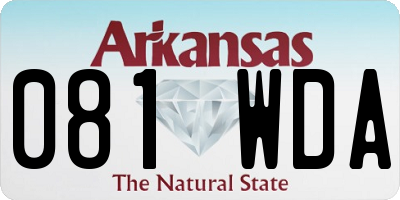 AR license plate 081WDA