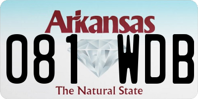 AR license plate 081WDB