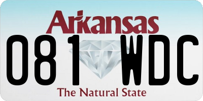 AR license plate 081WDC