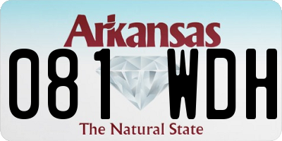 AR license plate 081WDH