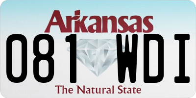 AR license plate 081WDI
