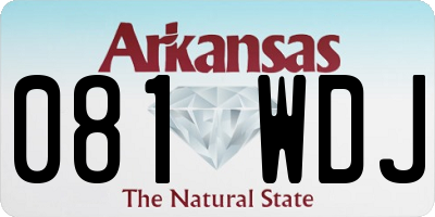 AR license plate 081WDJ