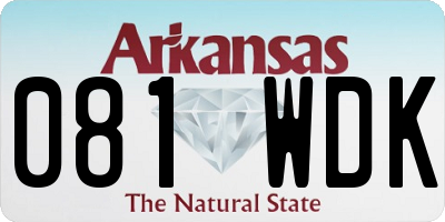 AR license plate 081WDK