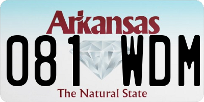 AR license plate 081WDM