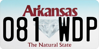 AR license plate 081WDP