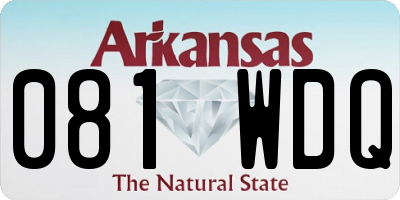 AR license plate 081WDQ