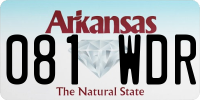 AR license plate 081WDR