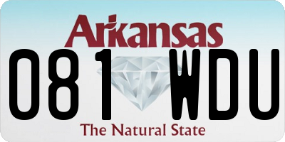 AR license plate 081WDU