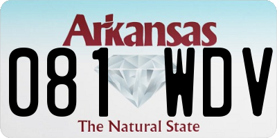 AR license plate 081WDV