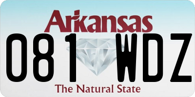 AR license plate 081WDZ