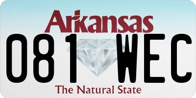 AR license plate 081WEC