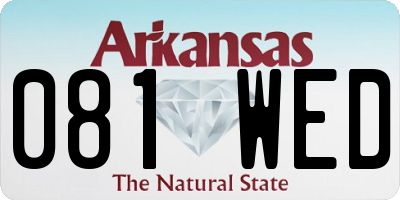 AR license plate 081WED