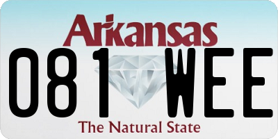 AR license plate 081WEE
