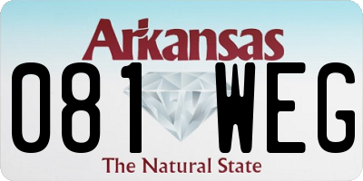 AR license plate 081WEG