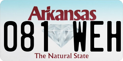 AR license plate 081WEH