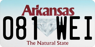AR license plate 081WEI