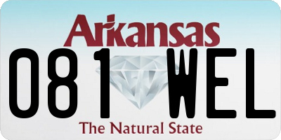 AR license plate 081WEL