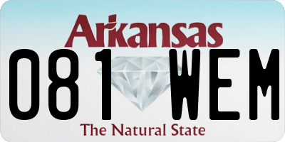 AR license plate 081WEM