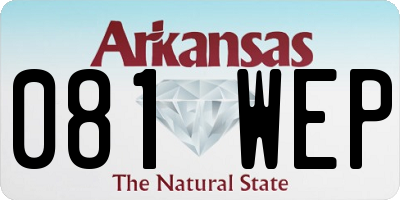 AR license plate 081WEP