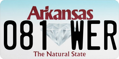 AR license plate 081WER