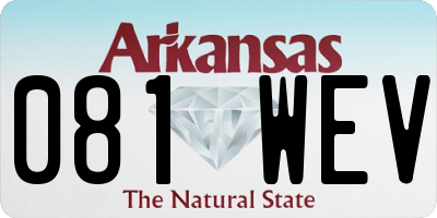 AR license plate 081WEV