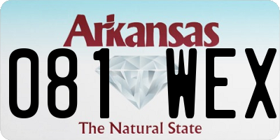 AR license plate 081WEX